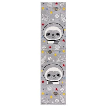 Safavieh Carousel  2" x 8" Grey and Ivory Kids Runner, , large