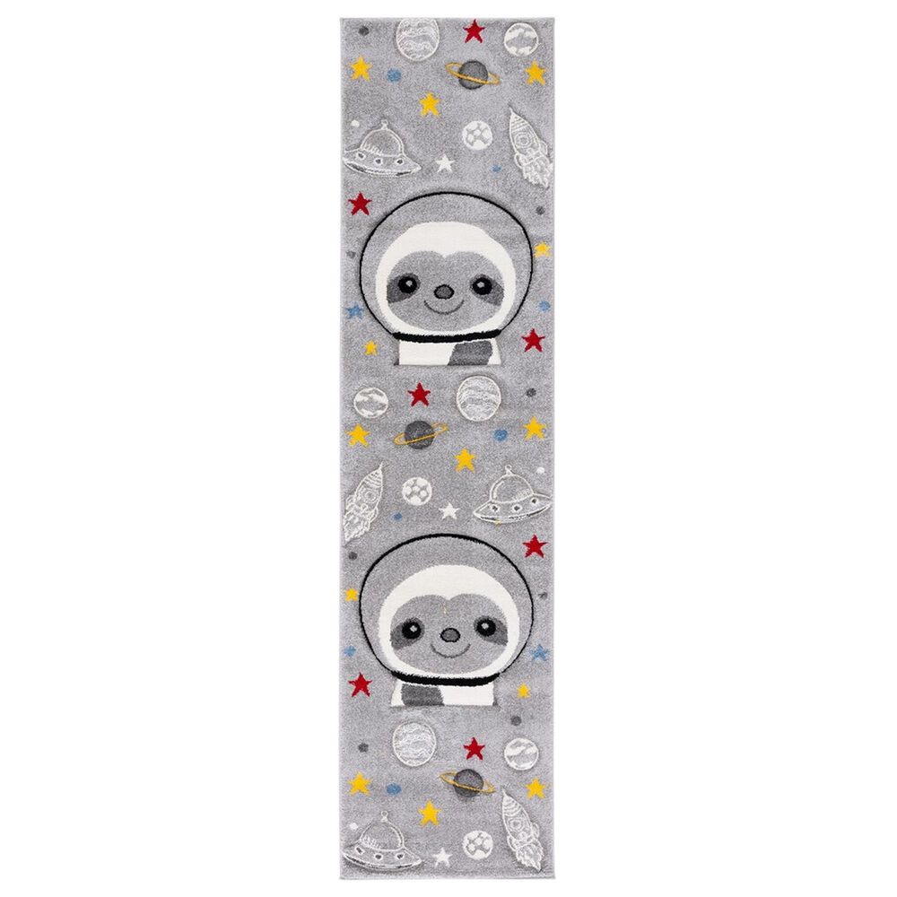 Safavieh Carousel 2" x 8" Grey and Ivory Kids Runner, , large