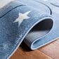 Safavieh Carousel Outer Space 2" x 8" Blue and Grey Kids Runner, , large