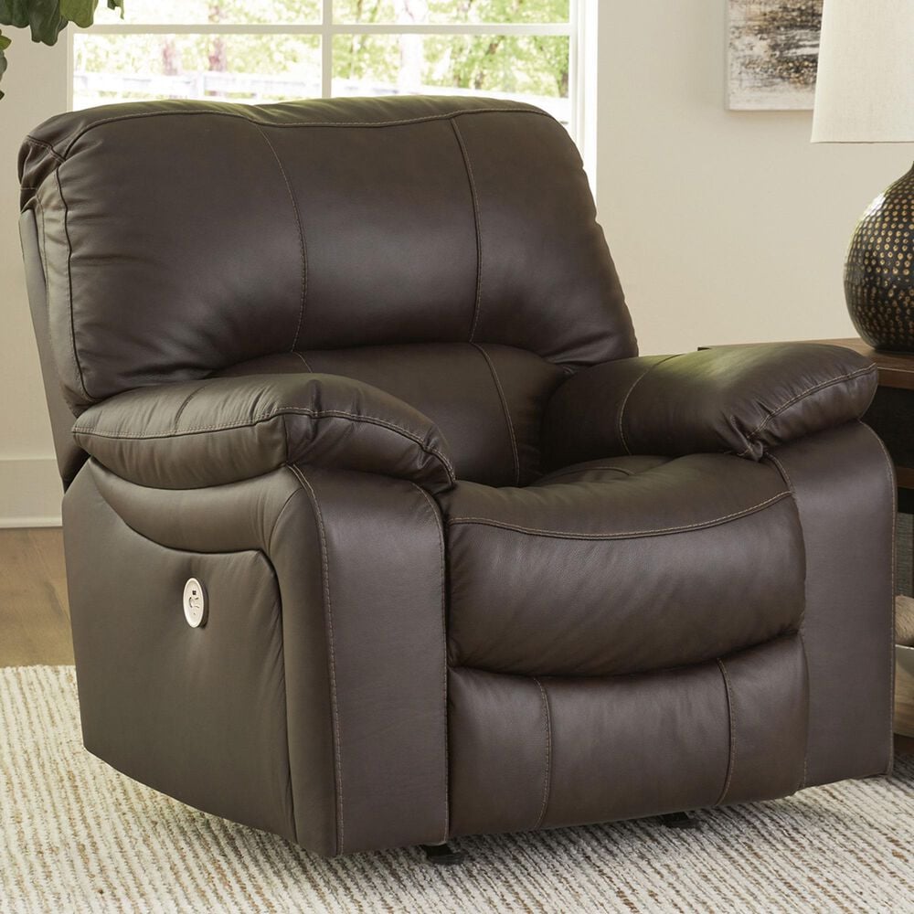Ashley Leesworth Power Recliner in Dark Brown, , large