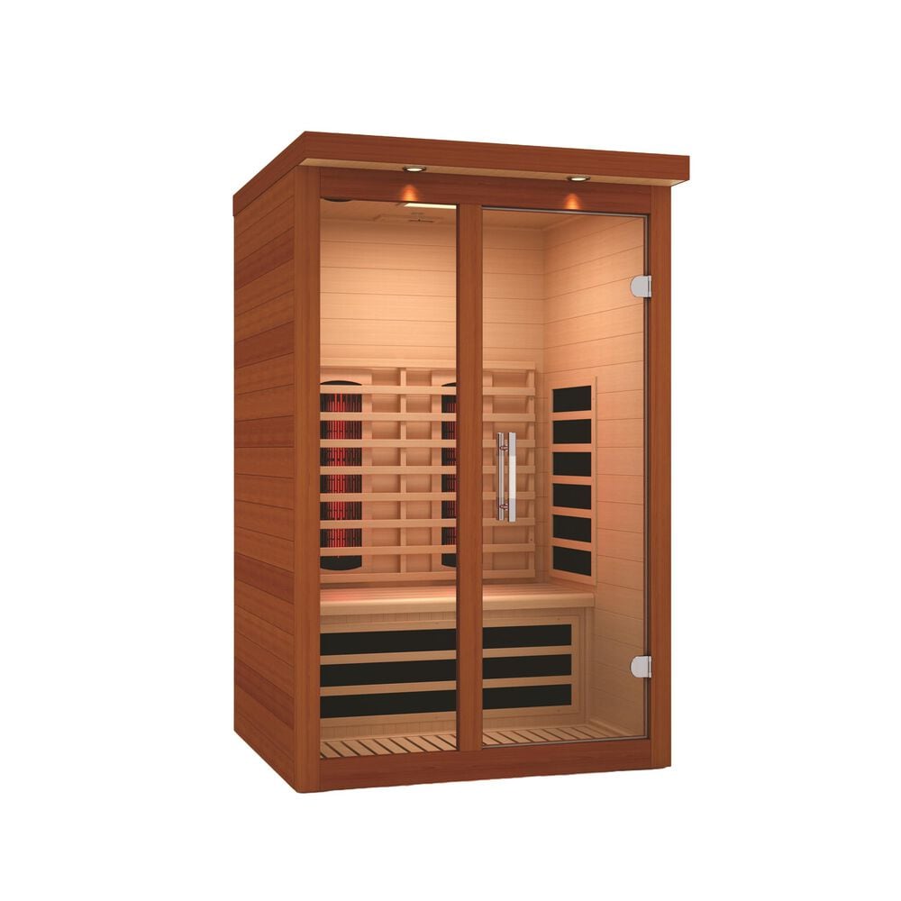 EZlife 2 Person Full Spectrum Infrared Sauna with 2 Backrests, , large