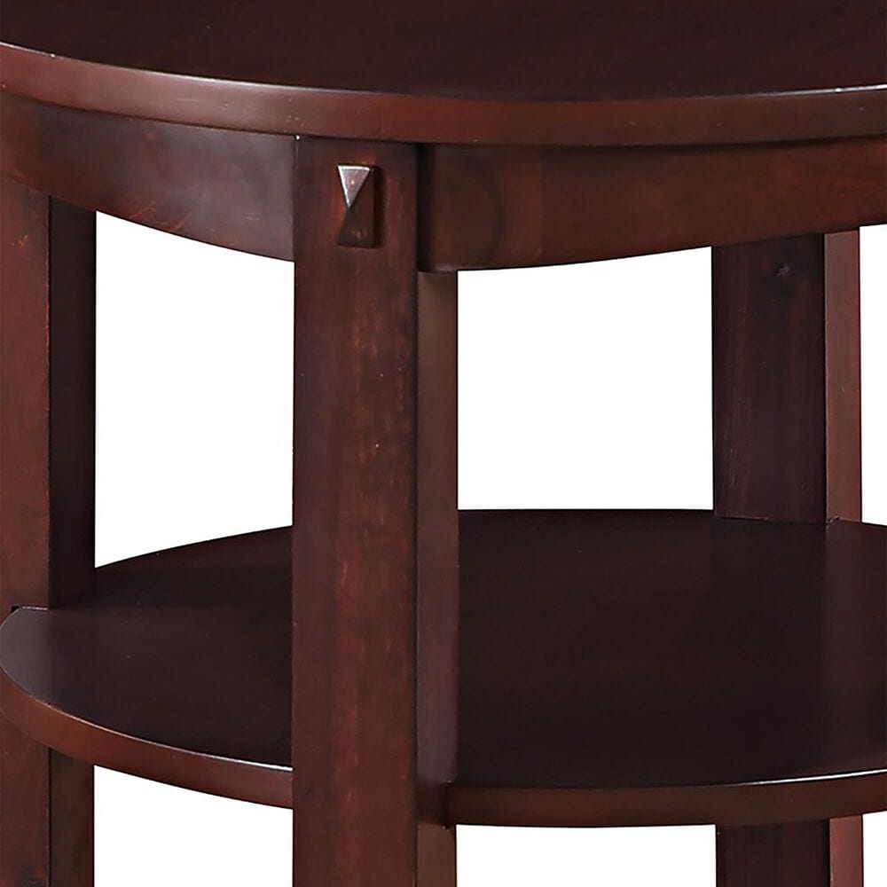 OSP Home Lane Round End Table in Espresso, , large