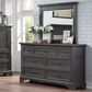 Davis International Prescott 7 Drawer Dresser and Mirror in Gray Oak, , large