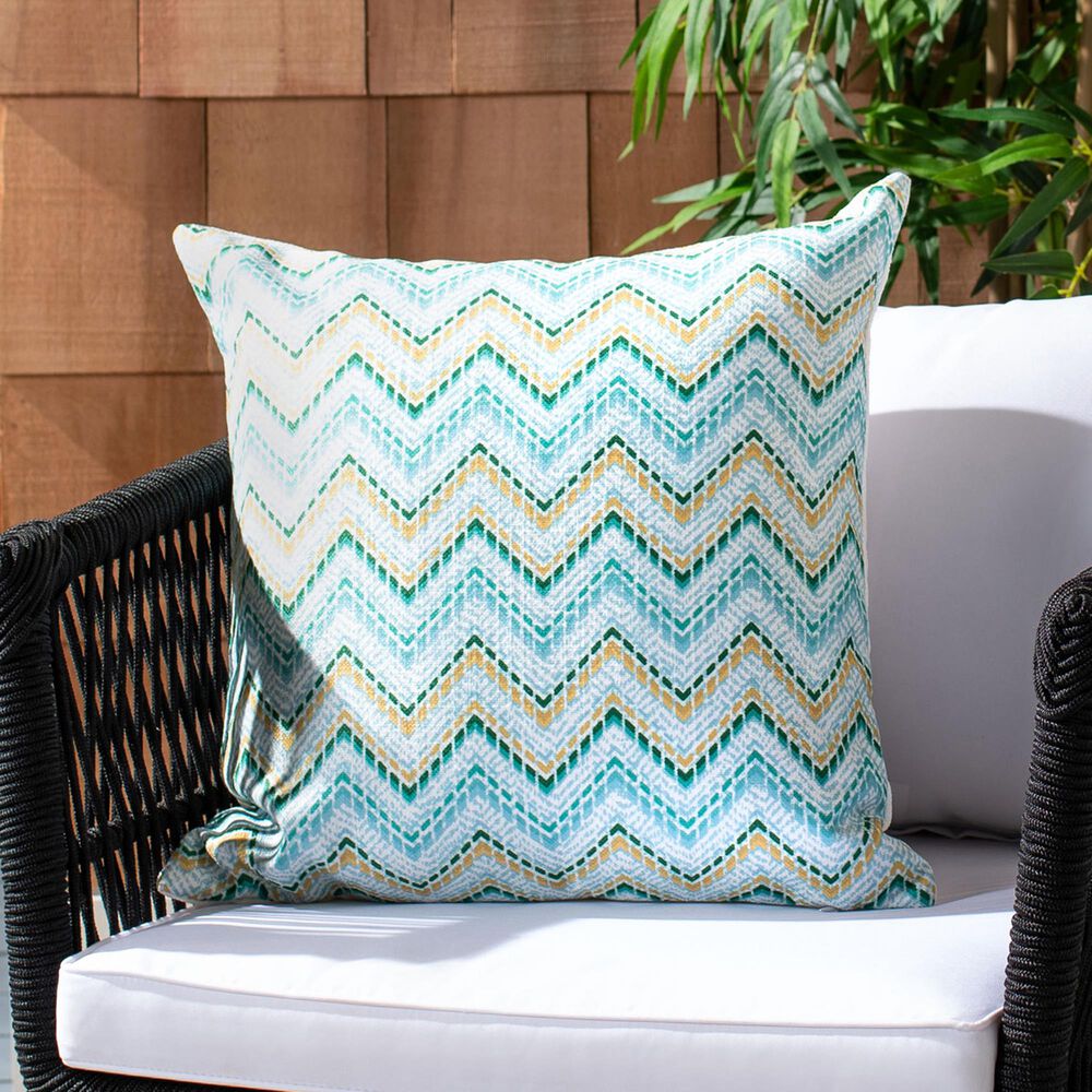 Safavieh Zarin 18" Pillow in Green and Yellow, , large