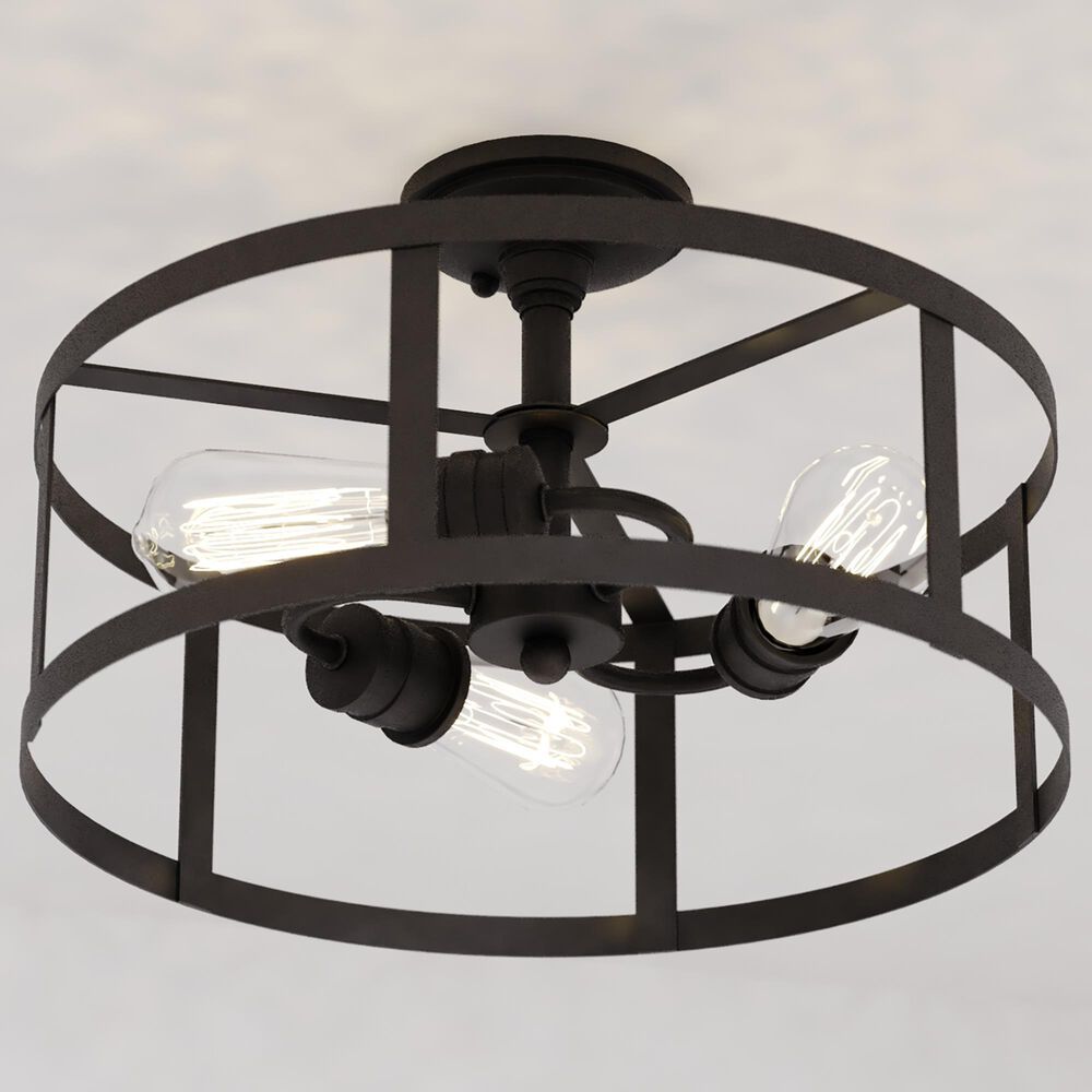 Vaxcel Akron 3-Light Semi Flush Mount in Oil Rubbed Bronze, , large