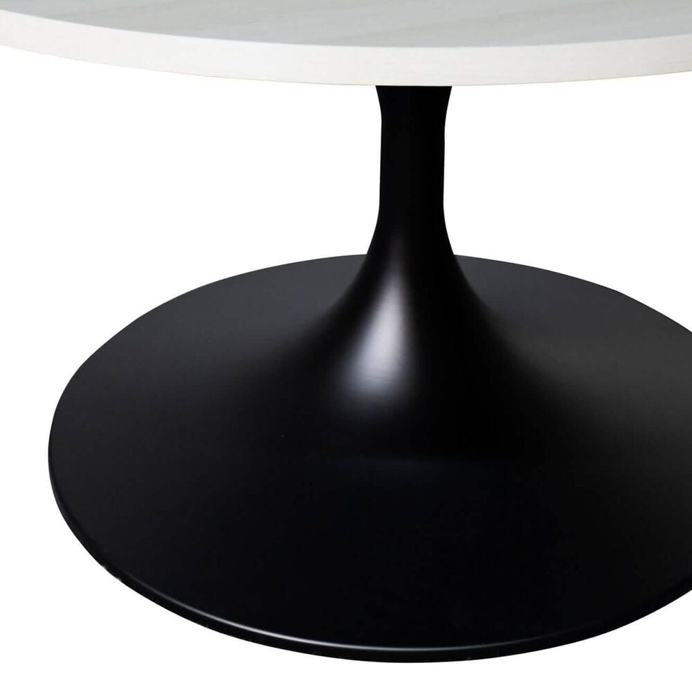 Leisuremod Verve 27&quot; Coffee Table with MDF Top in Black and Light Natural, , large