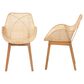 Baxton Studio Ballerina Arm Chair in Natural Brown (Set of 2), , large