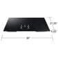 Samsung 36" Electric Cooktop with Illuminated Knobs in Black, , large