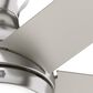 Hunter Aren Low Profile 44" Ceiling Fan with LED Lights in Brushed Nickel, , large