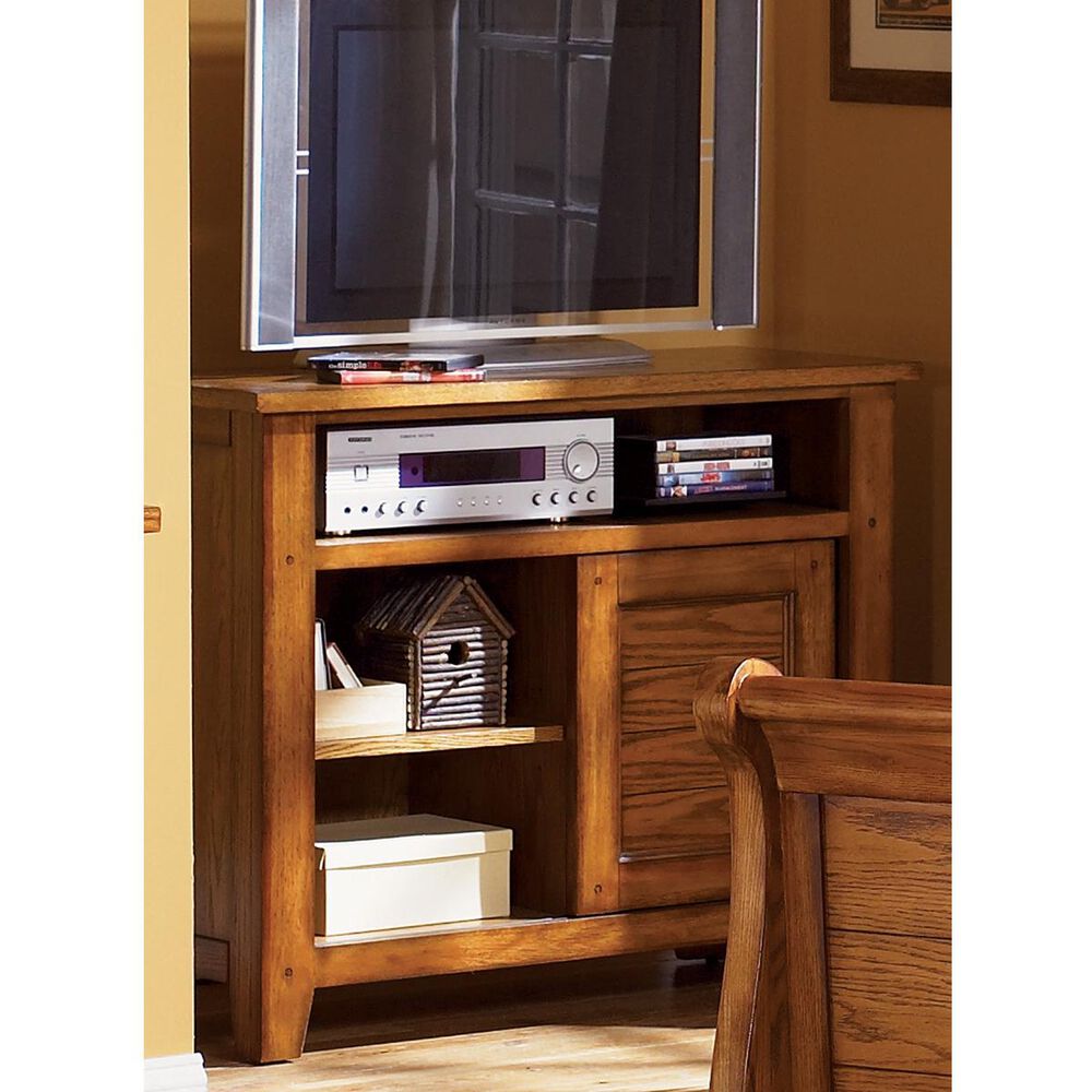 Belle Furnishings Grandpa"s Cabin Youth Media Chest in Aged Oak, , large