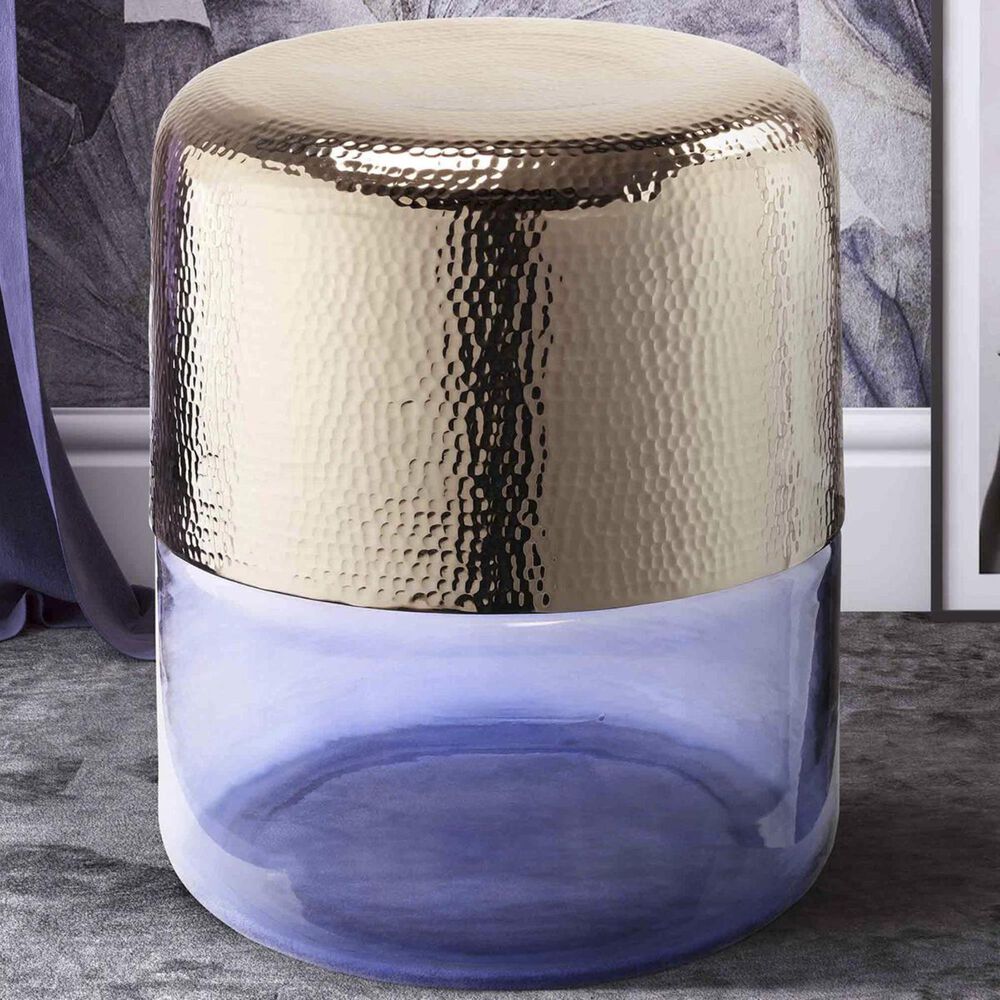Tov Furniture Kolla Side Table in Gold and Purple, , large