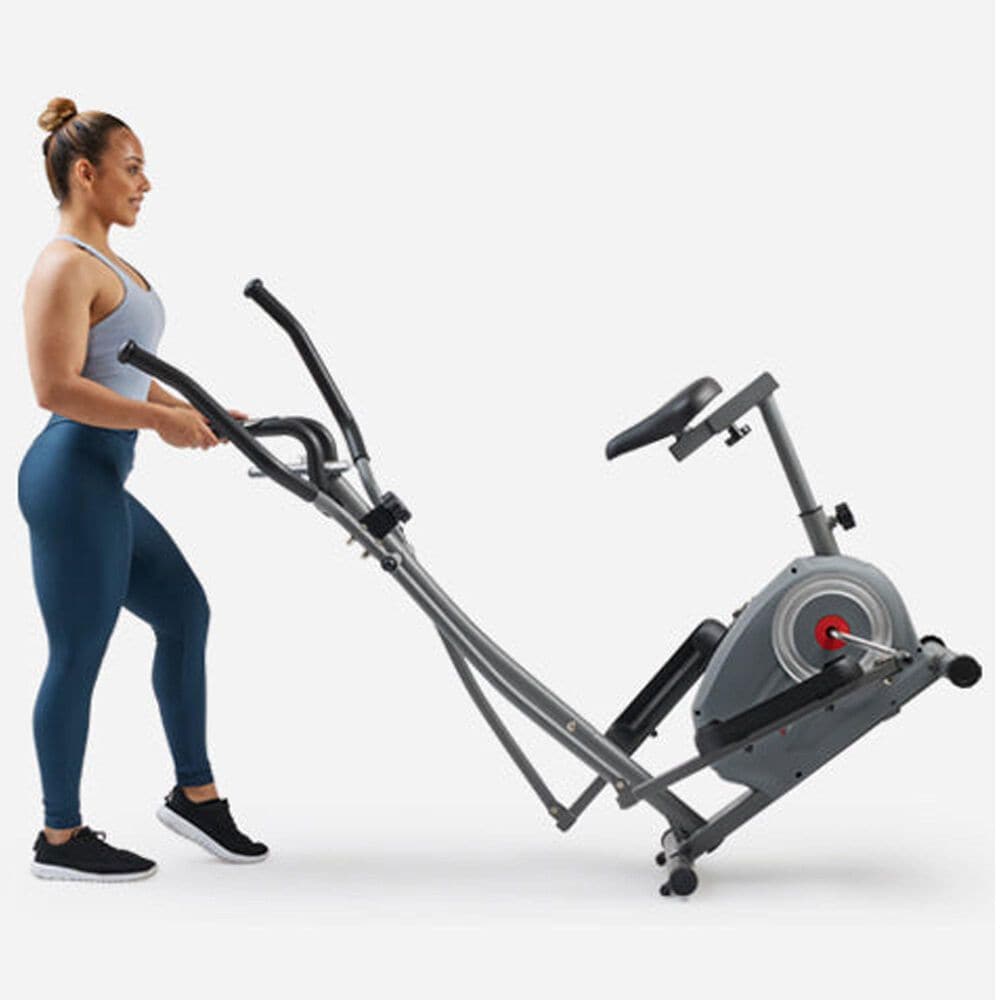 Sunny Health &amp; Fitness Smart Compact Sit and Stand Elliptical in Gray, , large
