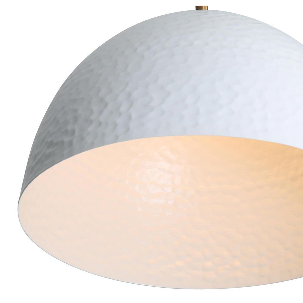 Golden Lighting Shepard 1-Light Pendant with Matte White Shade in Modern Brass, , large