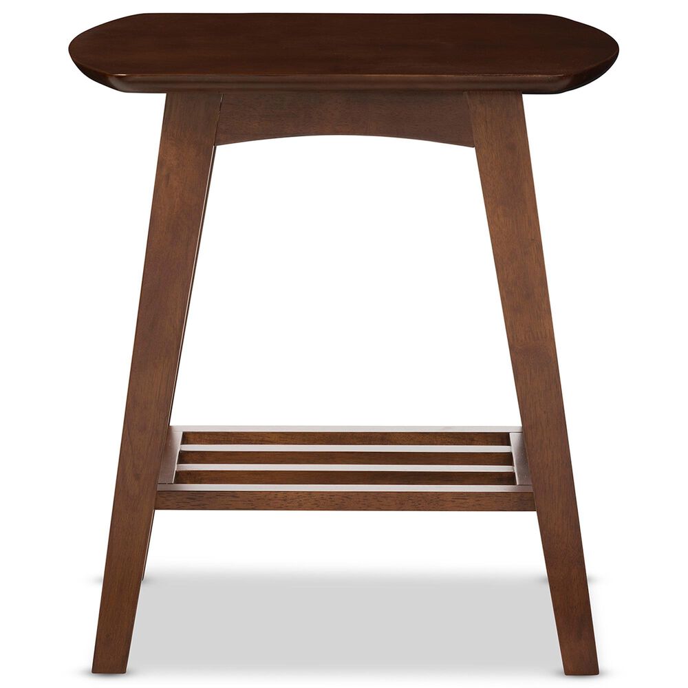 Baxton Studio Sacramento End Table in Dark Walnut, , large