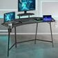 Rta Products Llc U-Shaped Gaming Desk with Shelf and Tablet Holder in Black, , large