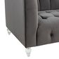 Tov Furniture Bea Stationary Loveseat in Grey Velvet, , large
