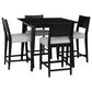 Linon Home Decor Cadence 5-Piece Counter Height Dining Set in Black Lacquer, , large