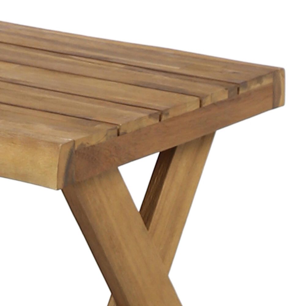 Hearth and Haven Square Patio End Table in Teak, , large