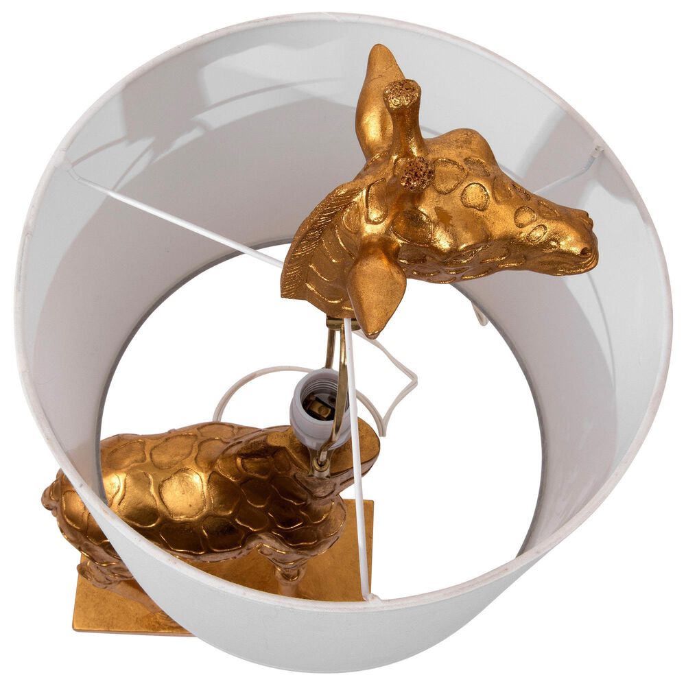 Creative Coop Serengeti Giraffe Table Lamp in Distressed Gold, , large
