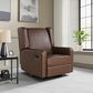 Lifestyle Solutions Emerson Manual Swivel Rocker Recliner in Brown, , large