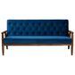 Baxton Studio Sorrento Stationary Sofa in Navy Blue Velvet, , large