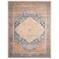 Nourison Vintage Washables Blue and Coral 5"3" x 7"3" Area Rug, , large
