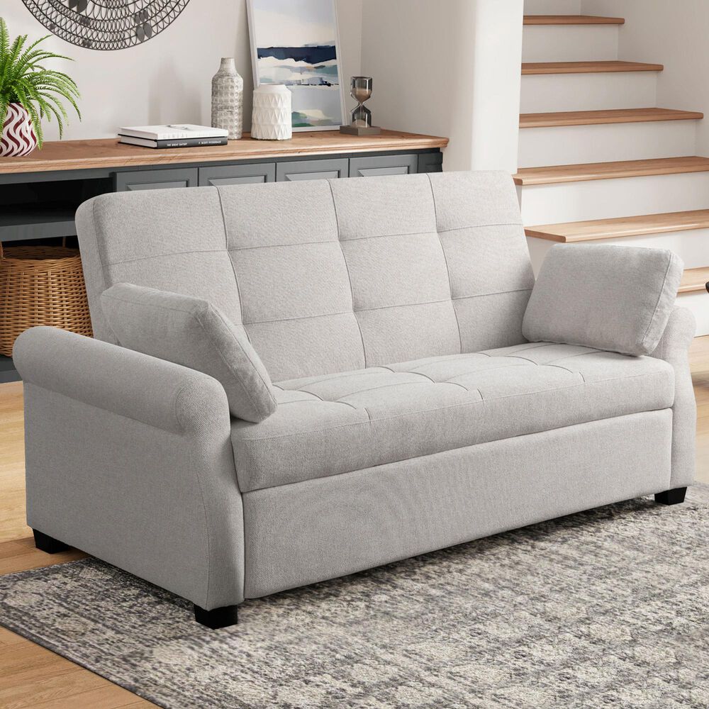 Lifestyle Solutions Hampton Queen Convertible Sofa in Oatmeal, , large