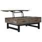 Oxford Furniture Power Reclining Sofa with Power Headrest and Coffee Table in Grayish Brown, , large
