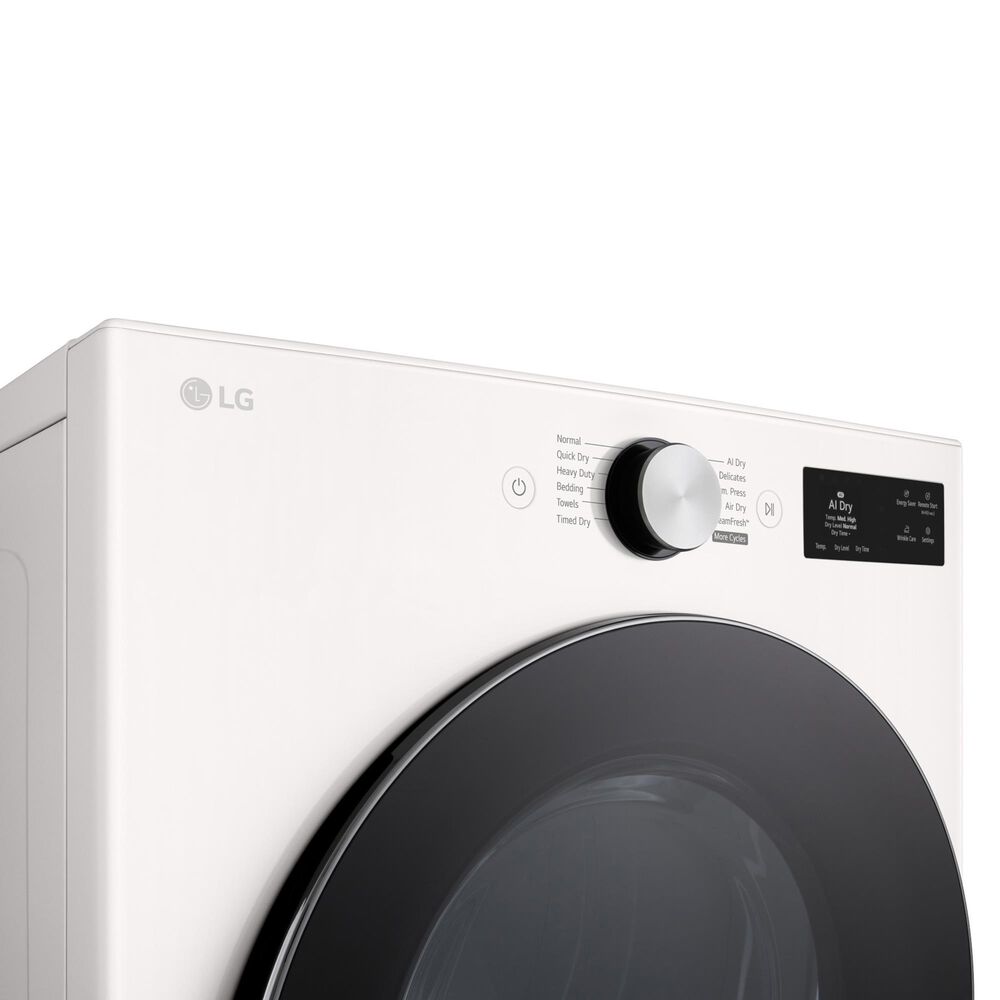LG 7.4 Cu. Ft. Smart Front Load Electric Dryer with AI Sensor Dry in Alphine White, , large