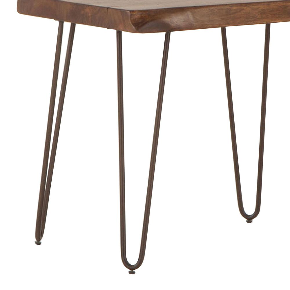 Home Trends &amp; Design Vail Side Table in Walnut and Antique Zinc, , large