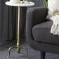 Maple and Jade 27" Accent End Table in Gold and White, , large