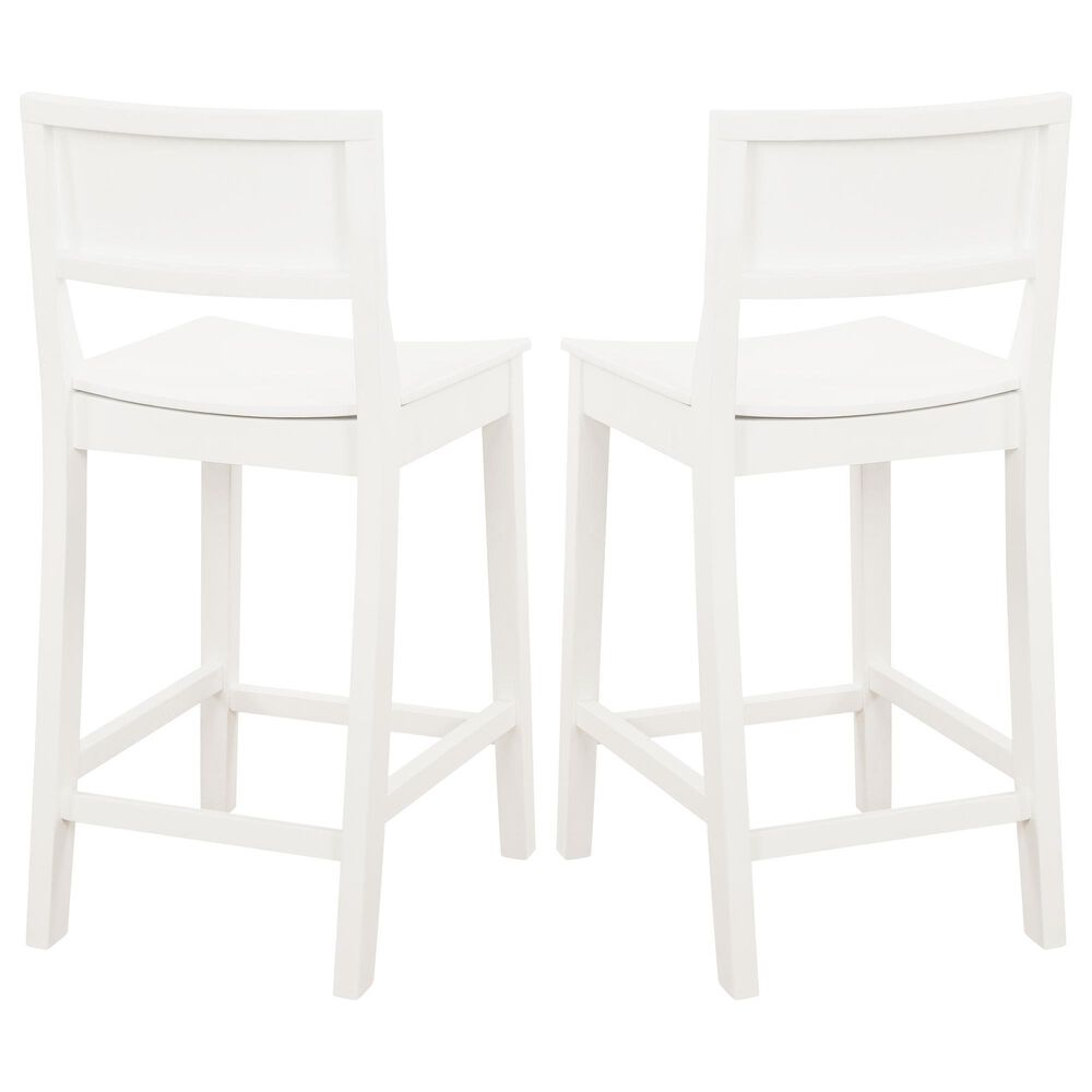 Linon Home Decor Devin Counter Stool in White (Set of 2), , large