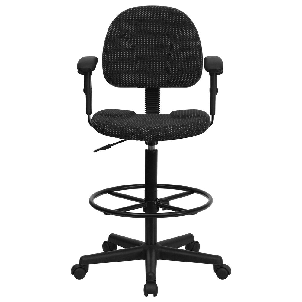 Flash Furniture Drafting Chair in Black, , large