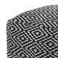 Ashley Jasett Pouf in Black and Ivory, , large