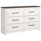 Ashley Gerridan 4 Piece Full Bedroom Set in White and Gray, , large