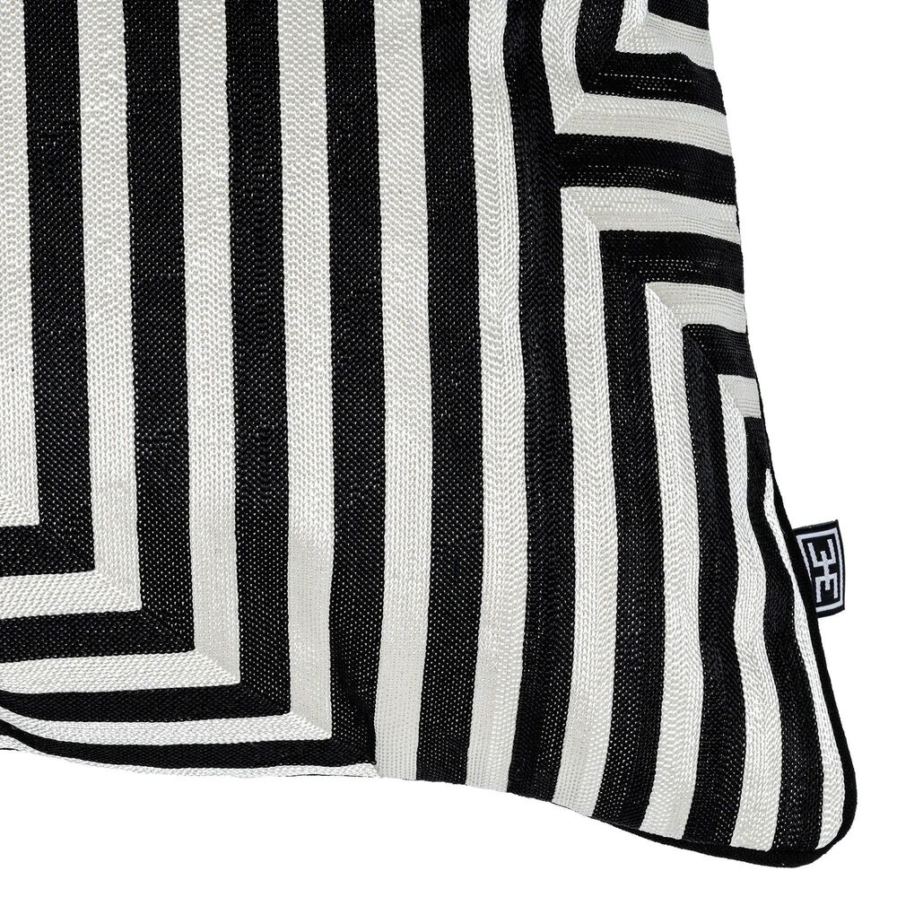 Eichholtz Spray 20" Square Throw Pillow in Black and White, , large