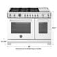 Bertazzoni Professional 7.0 Cu. Ft. Freestanding Dual Fuel Range in Bianco, , large