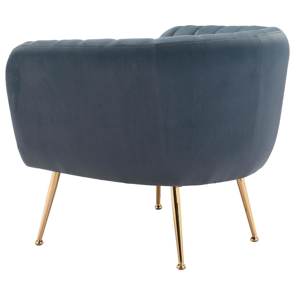 Zuo Modern Deco Accent Chair in Gray Velvet, , large