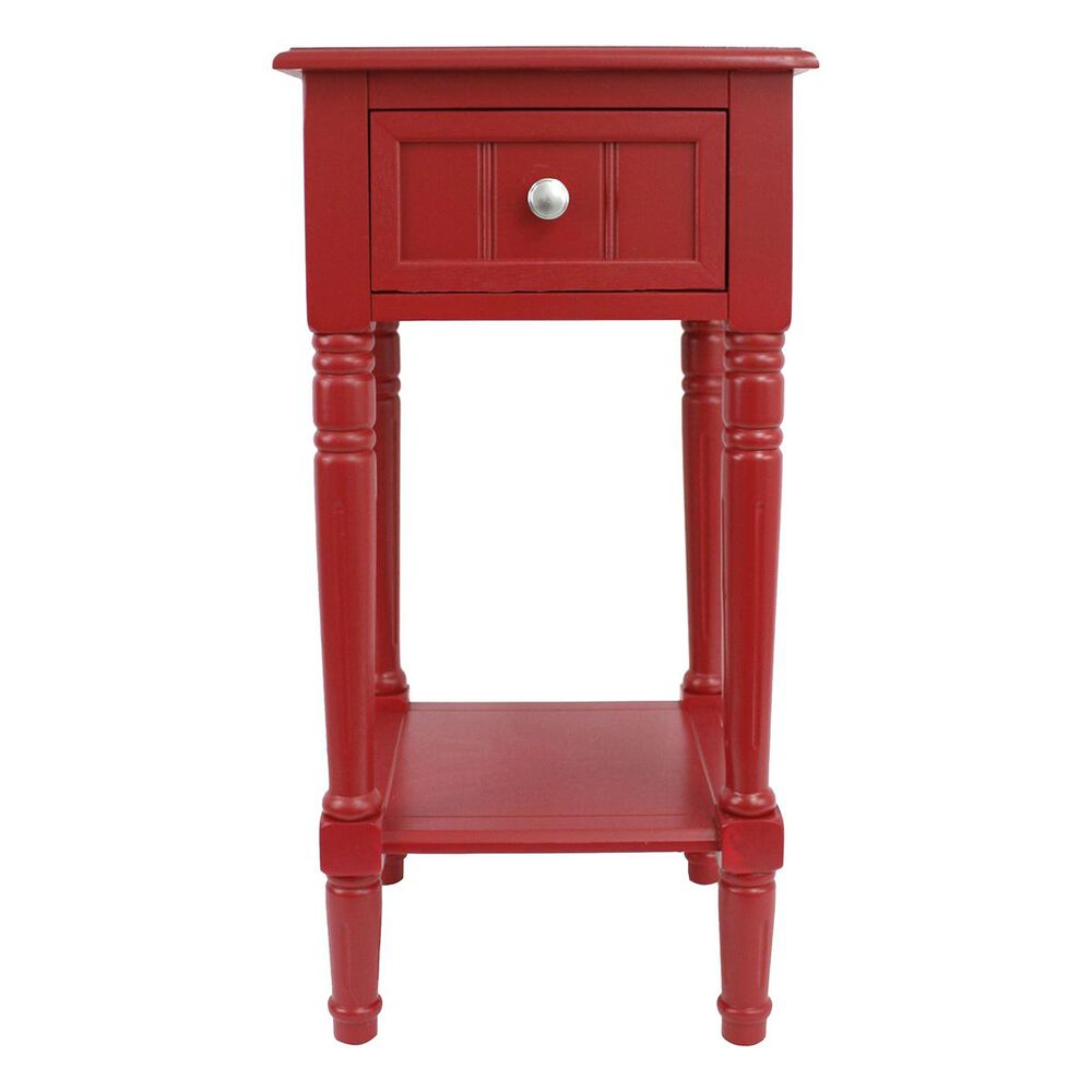 Decor Therapy 1-Drawer Accent Table in Red, , large