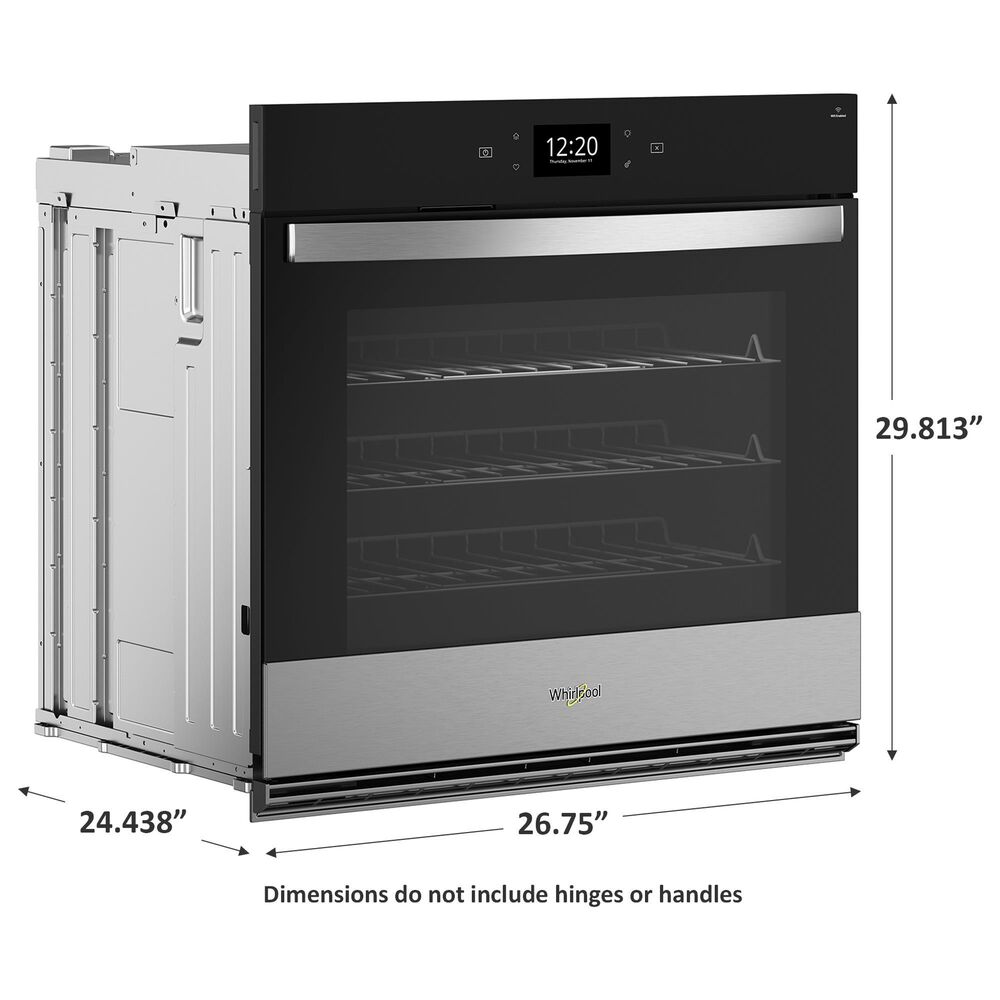 Whirlpool 27&quot; Single Smart Wall Oven with Air Fry in Fingerprint Resistant Stainless Steel, , large
