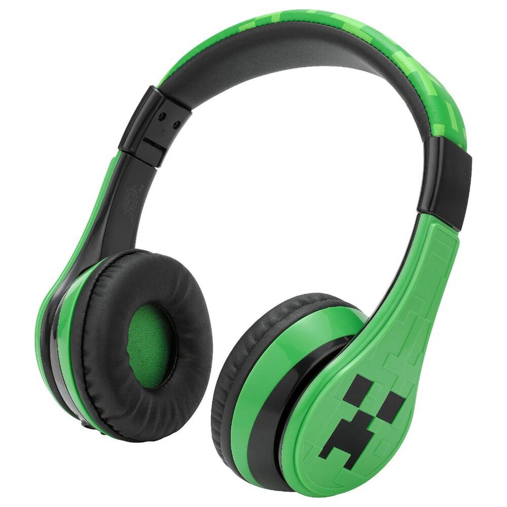 KIDdesigns Minecraft Bluetooth Headphones in Green, , large