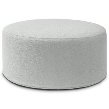 Jaxx Candler Boucle Fabric Ottoman in Silver, , large