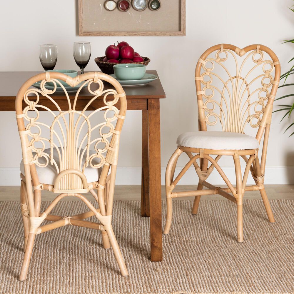 Baxton Studio Jerica Side Chair in Natural Brown, , large