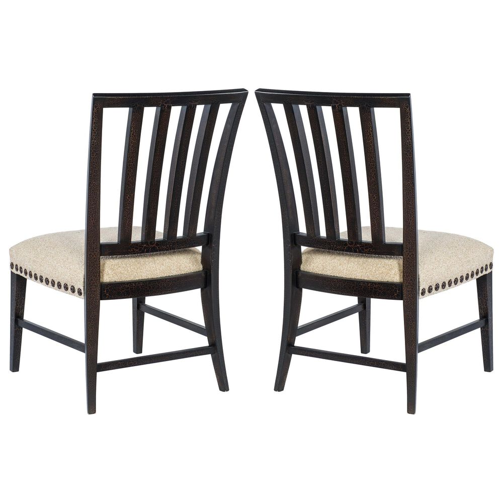Hooker Furniture Big Sky Side Chair with Beige Cushion in Charred Timber &#40;Set of 2&#41;, , large