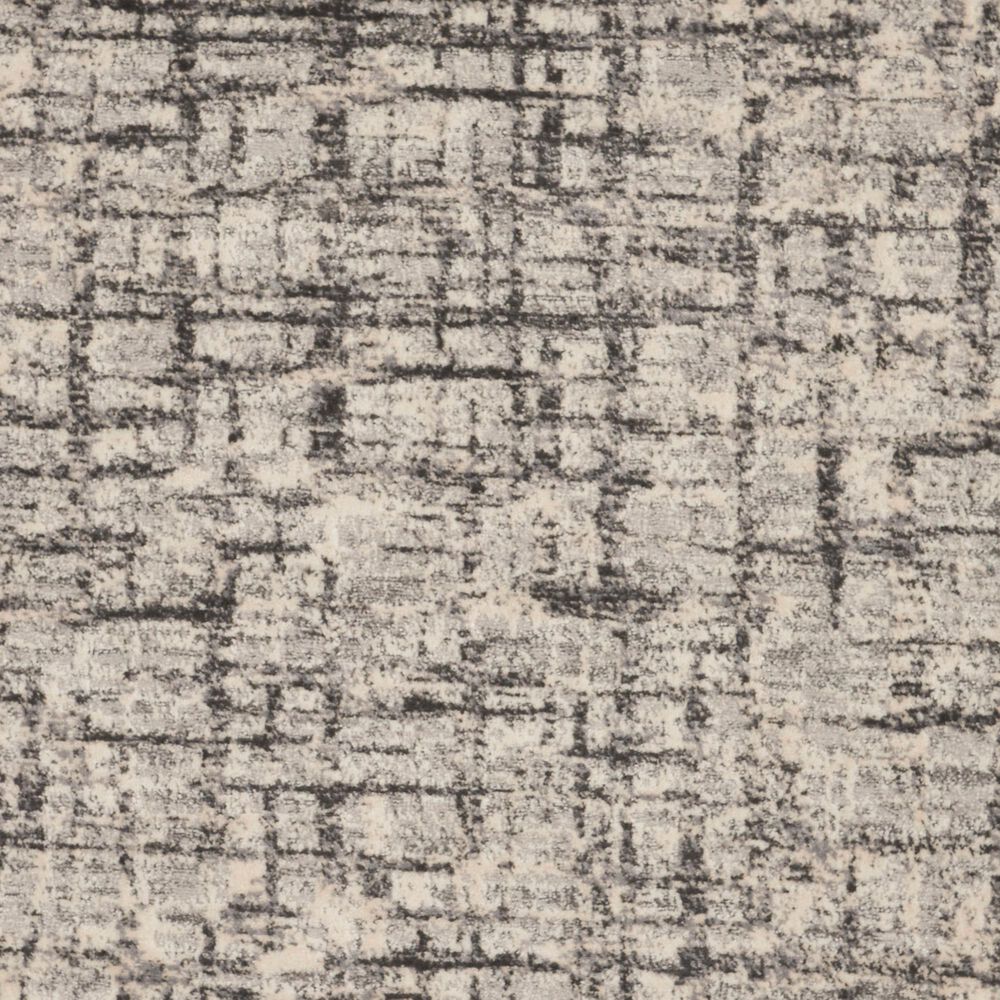 Nourison Rush 8&#39; Round Ivory and Grey Area Rug, , large