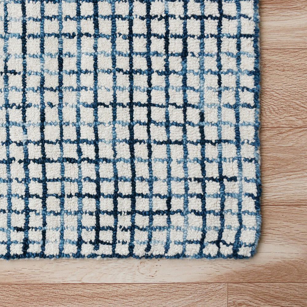 L&amp;R Resources Criss Cross Navy and Ivory 7&#39;9&quot; x 9&#39;9&quot; Area Rug, , large