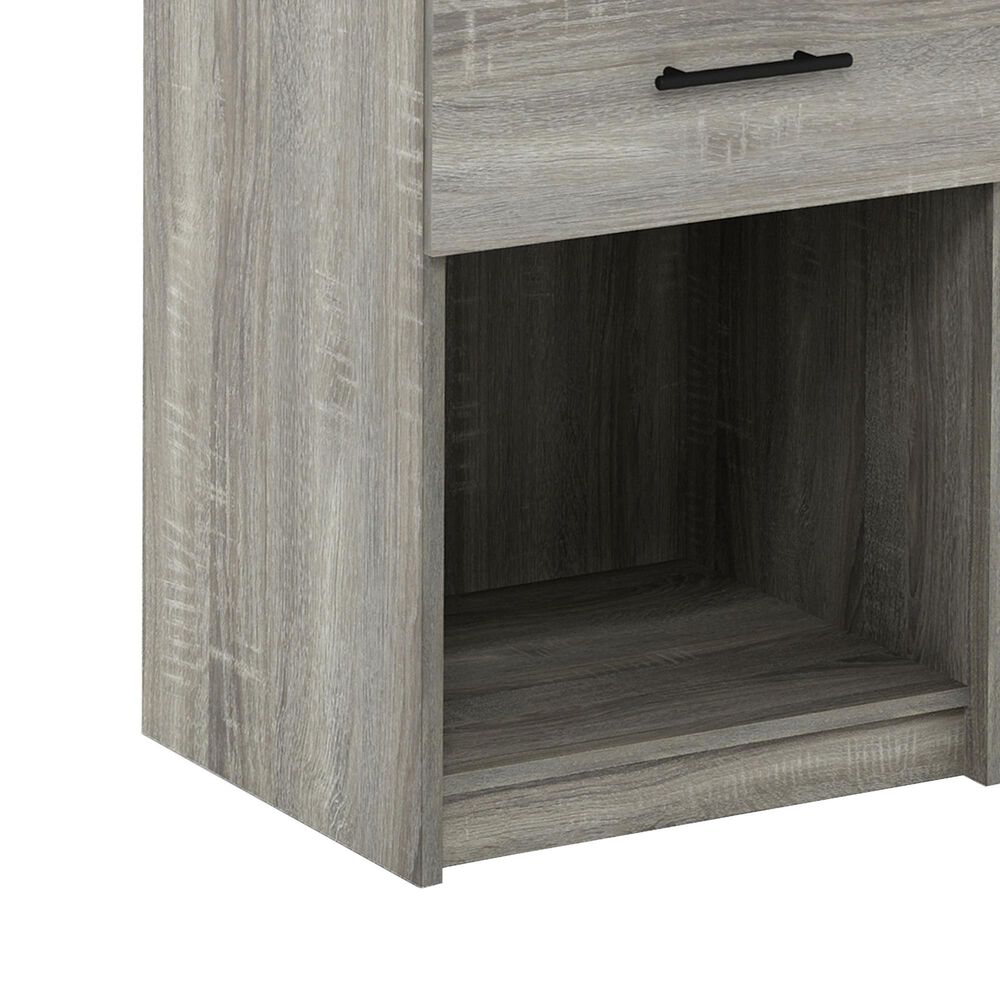 HOMLUX 1-Drawer Modern Nightstand with Bar Handle in French Oak Grey, , large