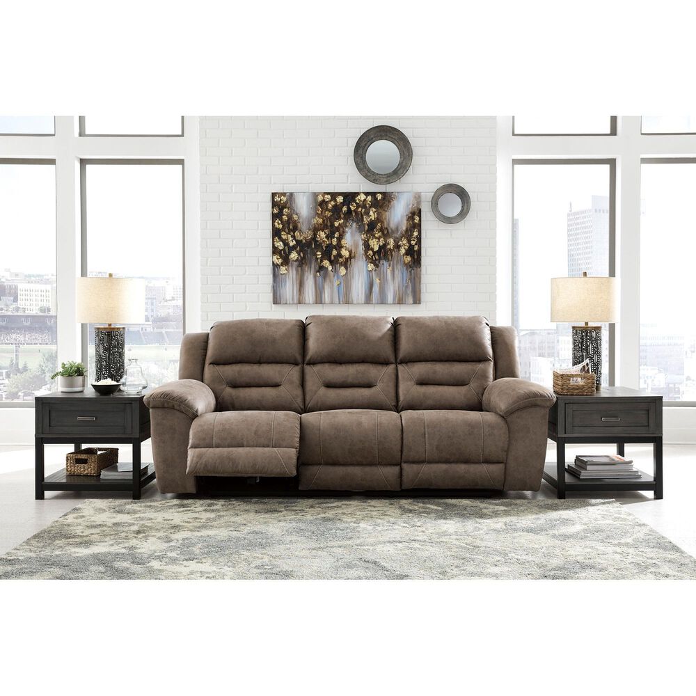 Ashley Stoneland Power Reclining Sofa in Fossil, , large