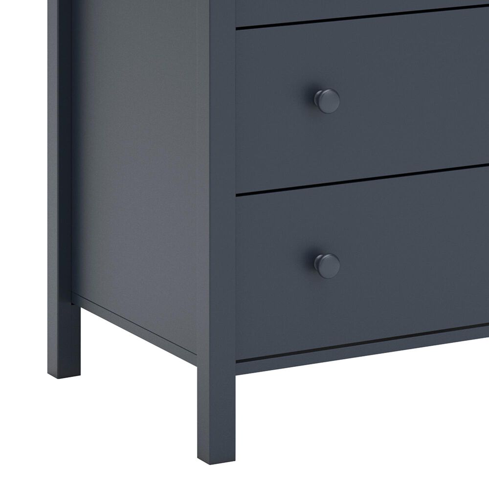 Ashley Simmenfort 5-Drawer Chest in Matte Navy Blue, , large