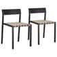 Zuo Modern Draco Outdoor Dining Chair in Black (Set of 2), , large